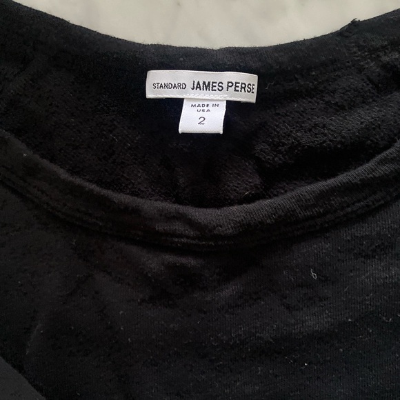 James Perse Black Crew Sweatshirt - Picture 2 of 3